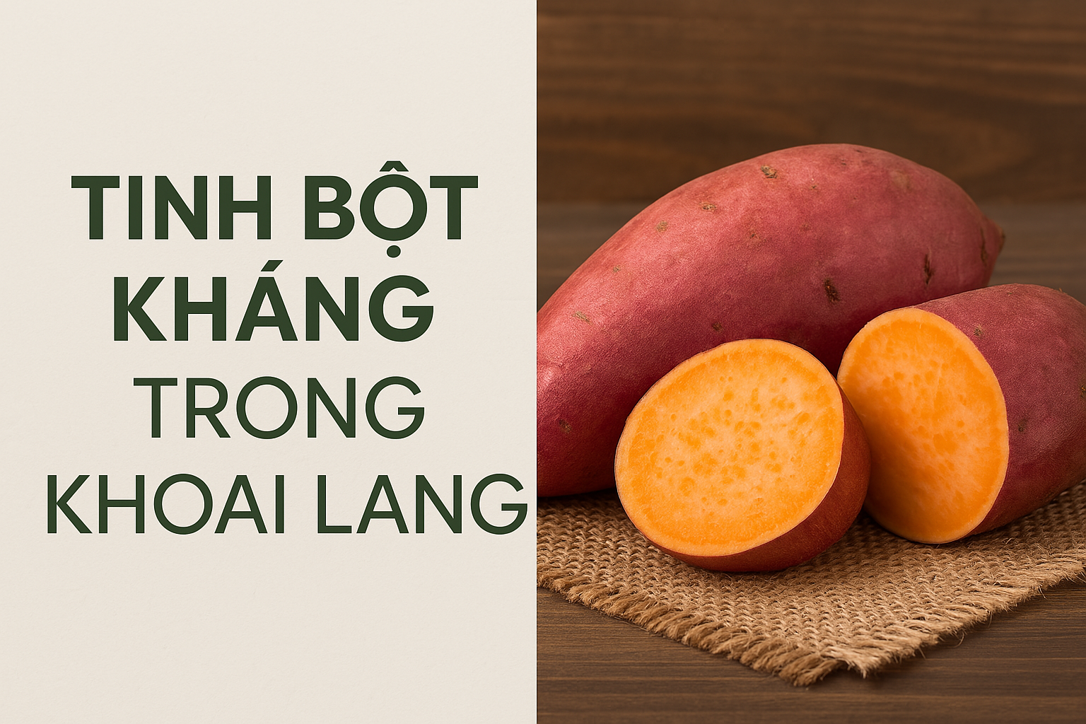 Minh họa tinh bột kháng trong khoai lang
